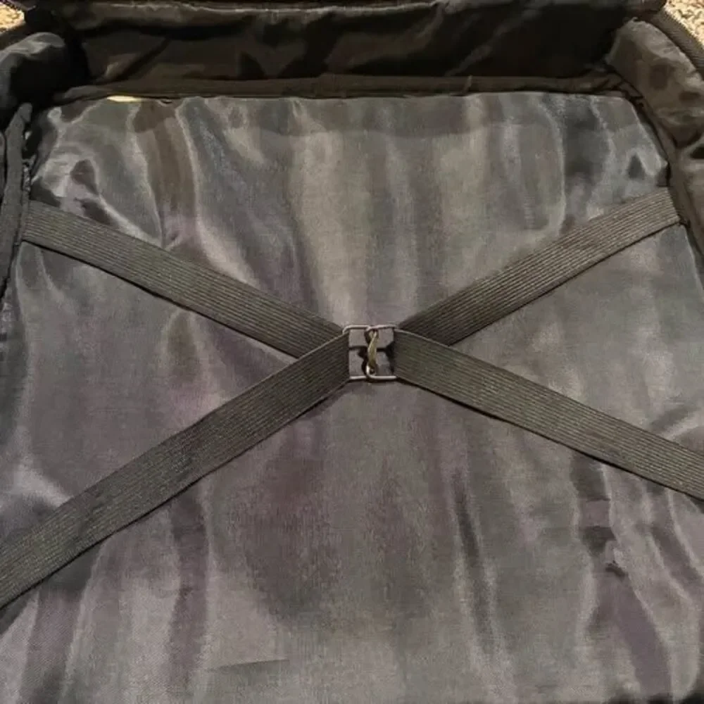 Black Leather Messenger Laptop Bag